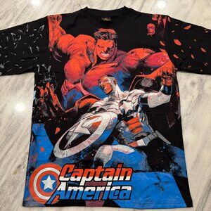 Captain America Red Hulk AOP All Over Print T-shirt Size XL Comic Avengers